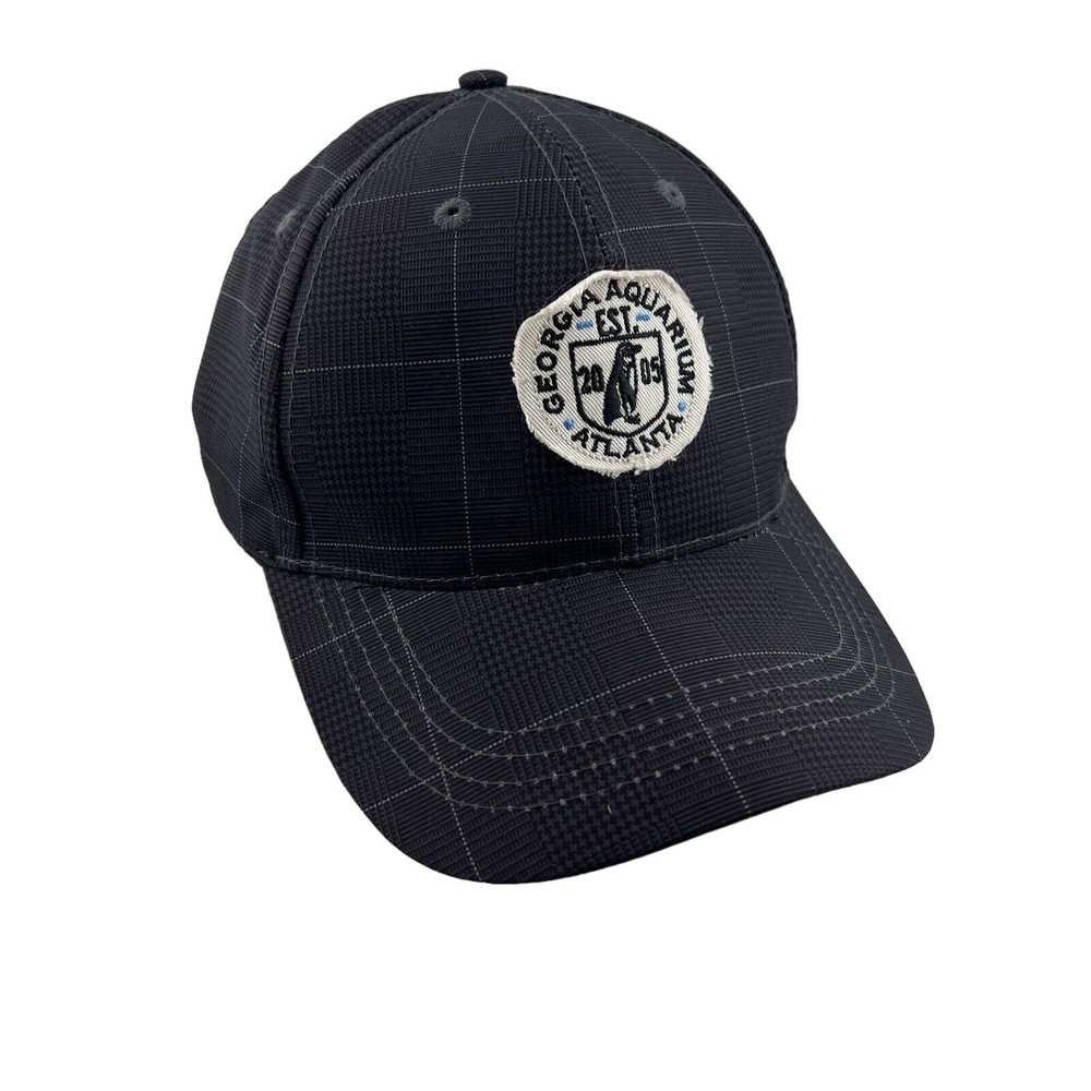 Ball Cap Ahead Tourist Georgia Aquarium Atlanta, Black Plaid, OS